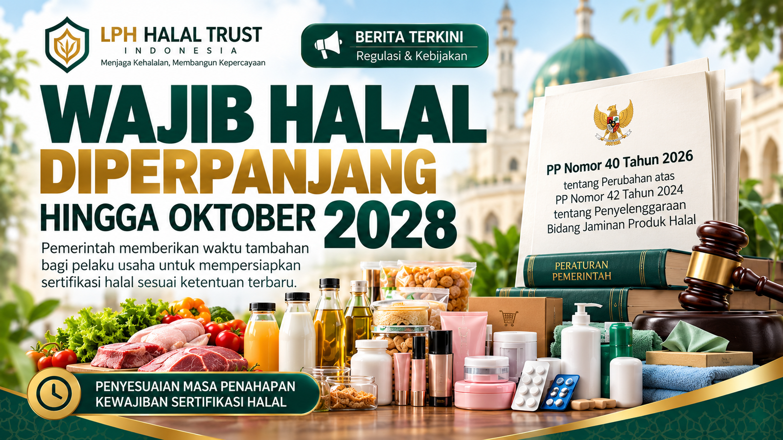 Wajib Halal Diperpanjang hingga Oktober 2028, Pemerintah Berikan Waktu Tambahan bagi Pelaku Usaha